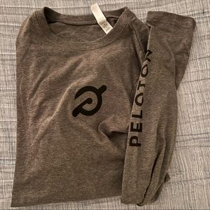 Peloton Gray Cotton Long Sleeve